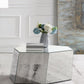 Capella - Mirrored Abstract Geometric Coffee Table - Silver