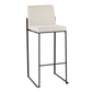 Fuji - High Back Barstool - Black Steel Legs