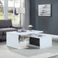 Buck II - Coffee Table - White & Black High Gloss Finish