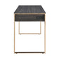 Perle - Vanity Desk - Champagne Gold & Black Finish