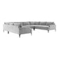 Serena - Velvet U-Sectional With Black Legs