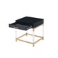 Adiel - End Table - Black & Gold Finish