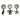 7" Coastal Icons Magnifying Glasses (Set of 3) - Silver