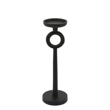 Metal Candle Holder 13" - Black