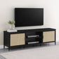 Amherst - 2-Door 70" Metal TV Stand Media Console - Black