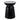 20" x 15" Metal Accent Table Marble Top - Black / White