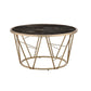 Cicatrix - Coffee Table - Faux Black Marble Glass & Champagne Finish