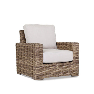 Havana - Club Chair, With Self Welt - Canvas Flax / Dark Brown