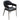 Adele Set of Two Dining/Accent Chairs in Black Leatherette w/ Brushed Stainless Steel Leg