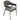 Adele Set of Two Dining/Accent Chairs in Grey Leatherette w/ Brushed Stainless Steel Leg