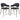 Adele Set of Two Counter Height Chairs in Black Leatherette w/ Brushed Stainless Steel Leg by Diamond Sofa