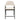Adele Set of Two Counter Height Chairs in Cream Fabric w/ Black Powder Coated Metal Leg