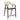 Adele Set of Two Counter Height Chairs in Cream Fabric w/ Black Powder Coated Metal Leg
