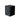 Ark Square Pedestal End Table in Genuine Black Marble
