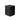 Ark Square Pedestal End Table in Genuine Black Marble