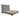 Beverly Queen Bed with Integrated Footboard Storage Unit & Accent Wings in Grey Fabric