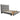 Beverly Queen Bed with Integrated Footboard Storage Unit & Accent Wings in Grey Fabric