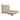 Beverly Queen Bed with Integrated Footboard Storage Unit & Accent Wings in Sand Fabric
