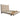 Beverly Queen Bed with Integrated Footboard Storage Unit & Accent Wings in Sand Fabric