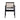 Carter Dining/Accent Chair in Solid Wood Frame in Black Finish w/ Natural Cane Seat Back