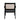 Carter Dining/Accent Chair in Solid Wood Frame in Black Finish w/ Natural Cane Seat Back