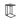 Edge "C" Table with Black Ceramic Top and Metal Frame