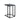 Edge "C" Table with Black Ceramic Top and Metal Frame