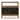 Empire 2-Door End Table in Dark Brown Veneer w/ Hand brushed Gold Metal Frame