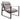 Miller Sling Accent Chair in Grey Fabric w/ Black Powder Coated Metal Frame