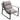 Miller Sling Accent Chair in Grey Fabric w/ Black Powder Coated Metal Frame