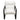 Miller Sling Accent Chair in White Linen Fabric w/ Black Powder Coated Metal Frame