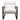 Miller Sling Accent Chair in White Linen Fabric w/ Black Powder Coated Metal Frame