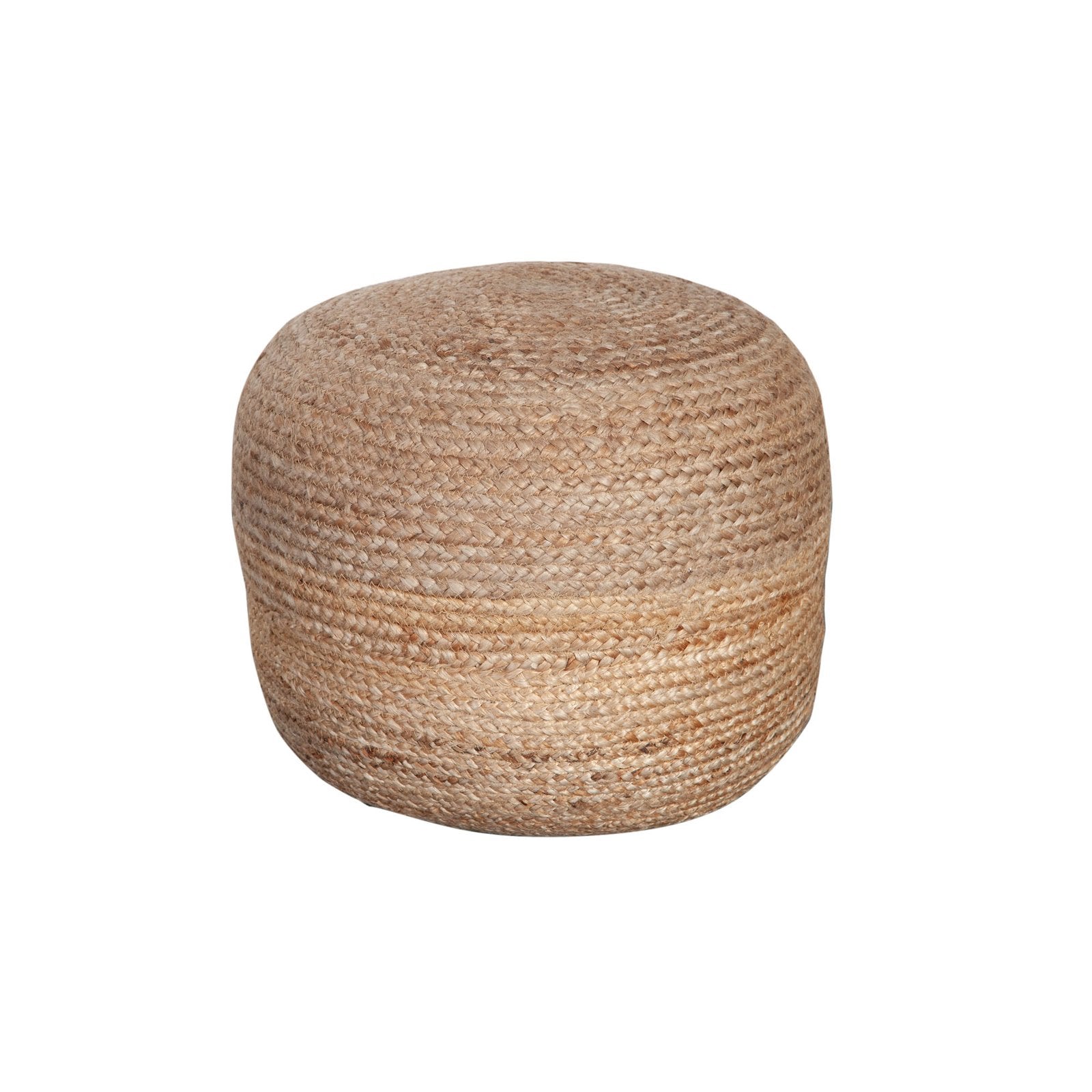 Net Pouf Round Pouf in Natural Jute Fiber
