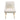 Set of (2) Quinn Dining Chairs w/ Vertical Outside Pleat Detail and Contoured Arm in Cream Velvet w/ Brushed Gold Metal Leg