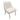 Set of (2) Quinn Dining Chairs w/ Vertical Outside Pleat Detail and Contoured Arm in Cream Velvet w/ Brushed Gold Metal Leg