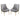 Set of (2) Quinn Dining Chairs w/ Vertical Outside Pleat Detail and Contoured Arm in Grey Velvet w/ Brushed Gold Metal Leg