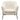 Status Accent Chair in Cream Fabric with Black Powder Coated Metal Leg