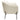 Status Accent Chair in Cream Fabric with Black Powder Coated Metal Leg