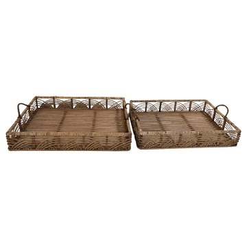 Bamboo Trays 20 / 22" (Set of 2) - Natural