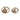 7 / 8" Solaro Metal Orbs (Set of 2) - Gold