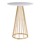 Canary - Counter Table - Gold Steel And White Wood - 36"