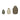 7" / 9" / 12" Jefford Metal Bottle Vases (Set of 3) - Green