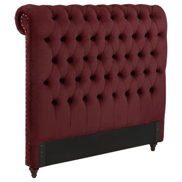 Devon - Upholstered Full Headboard - Wine Red