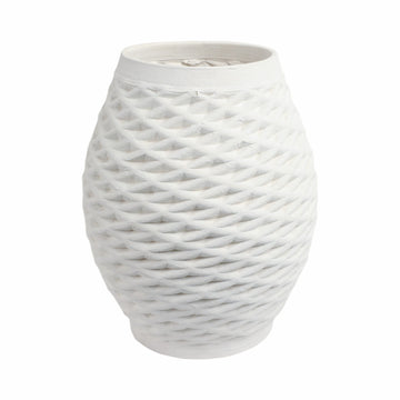 16" Talland Large 3D Printed Porcelain Vase - Ivory