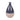 Ceramic 7" 2-Tone Teardrop Vase - Cream/Black
