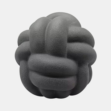 9" Knot Orb Rough Texture - Black