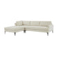 Serena - Velvet Chaise Sectional With Black Legs