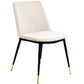 Evora - Velvet Chair With Gold Legs (Set of 2)