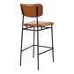 Sailor - Bar Stool - Dark Brown - Leather