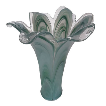 Idro Tall Italian Art Glass Vase - Blue